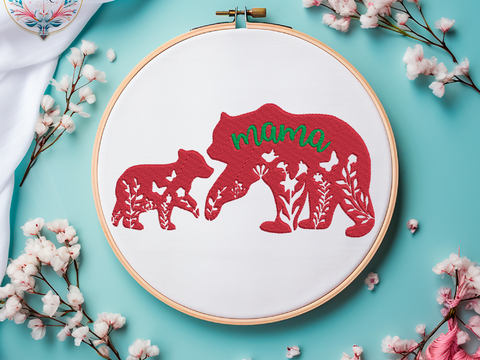 Stickdatei Patch Bärenmama MAMA
