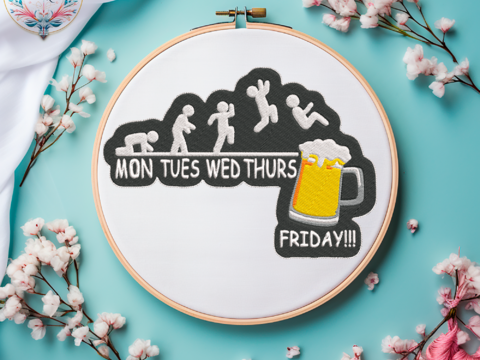Stickdatei BEER Friday Vatertag