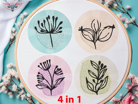 Stickdatei SET 2 Blumen Botanik