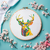Bright DEER EIN Bunter ELCH IM Aquarelle LOOK Stickdatei