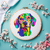 Bright DOG EIN Bunter HUND IM Aquarelle LOOK Stickdatei