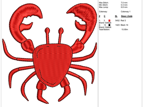 Digitalisierte Strickanleitung: Krabbenmotiv in zwei Größen