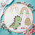 Stickdatei Dinoset 5 DINO Dinoei Regenbogen