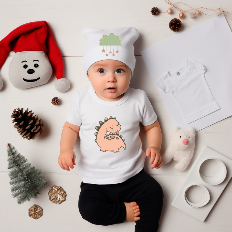 Stickdatei Dinoset 6 Applikation Regenbogen Dinoei Wolke - Bild 6