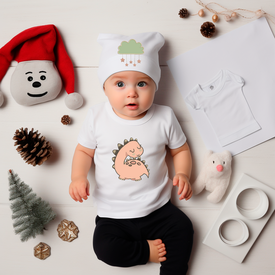 Stickdatei Dinoset 6 Applikation Regenbogen Dinoei Wolke