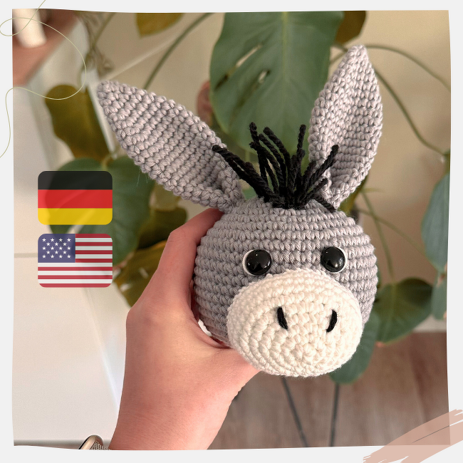 Music Box Emil the Donkey - Crochet Pattern | German & Englisch