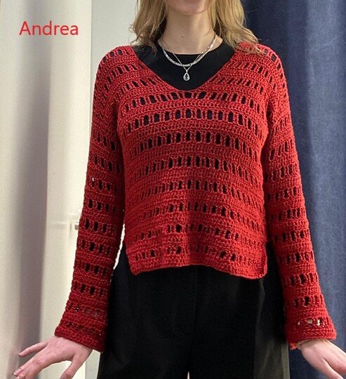 Luftiges Häkelshirt "Ice Blue Sweater" | nahtlos | 8 Größen