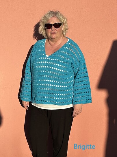 Luftiges Häkelshirt "Ice Blue Sweater" | nahtlos | 8 Größen