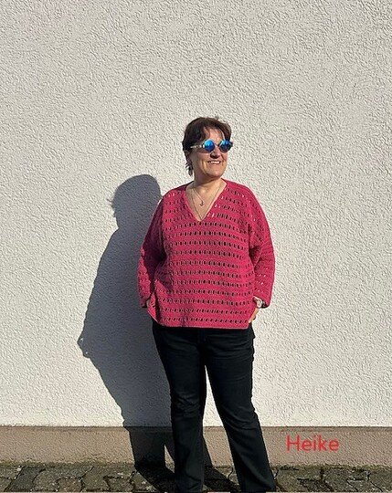 Luftiges Häkelshirt "Ice Blue Sweater" | nahtlos | 8 Größen