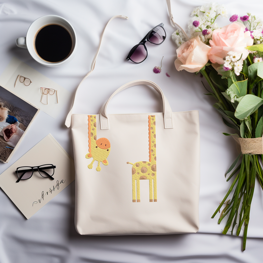 Stickdatei Lustige Giraffe AUS ZWEI Teilen