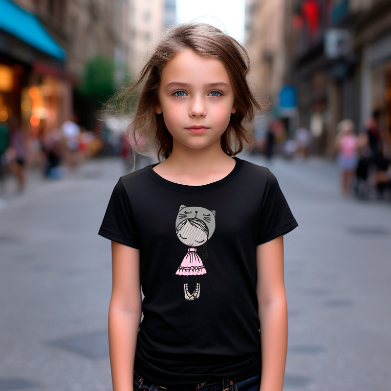 Stickdatei Applikation Hübsches Mädchen MIT Mütze