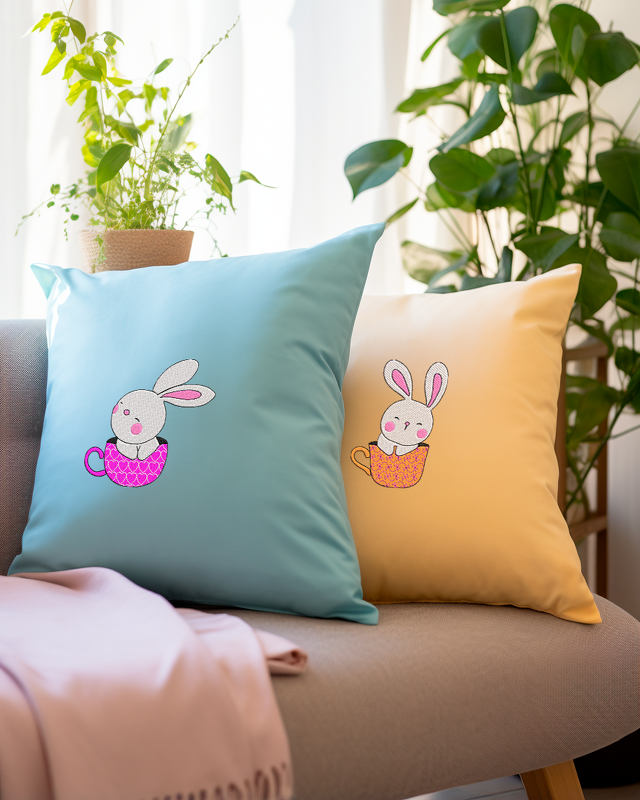 Stickdatei HASE IN DER Tasse SET 1 Ostern