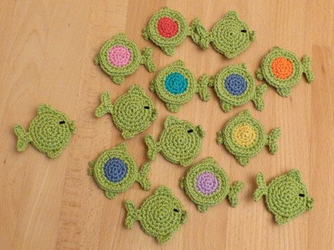 Crochet pattern fish memory game