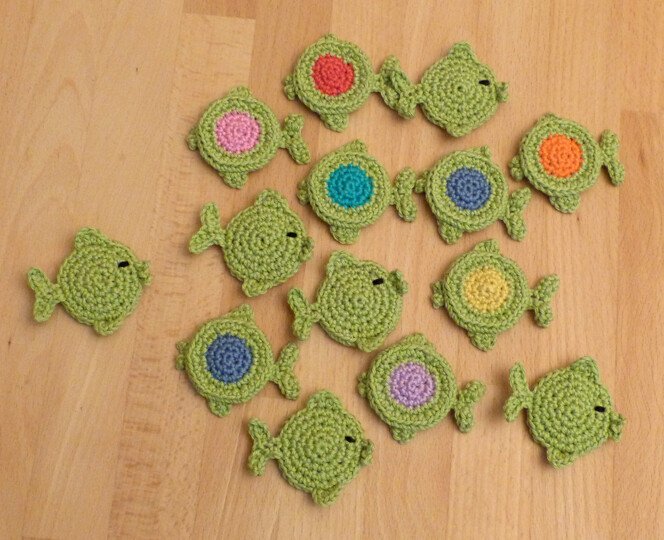 Crochet pattern fish memory game