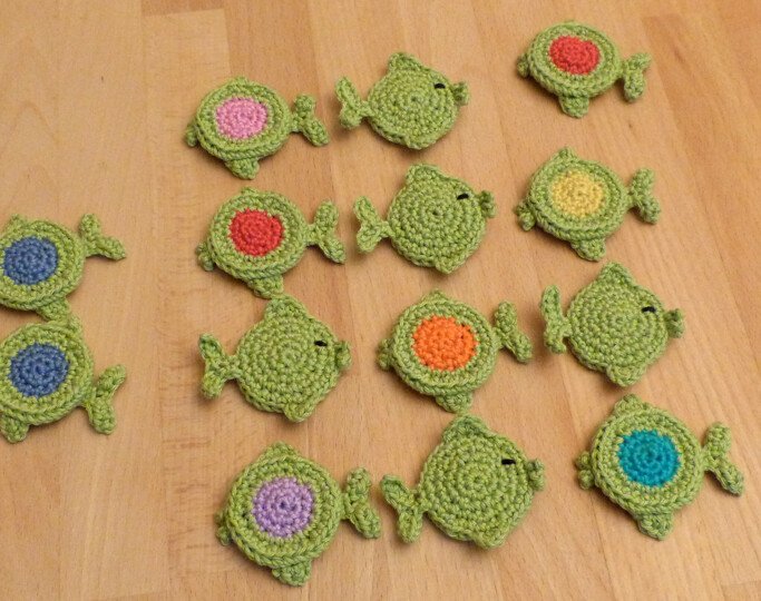 Crochet pattern fish memory game