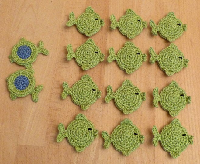 Crochet pattern fish memory game