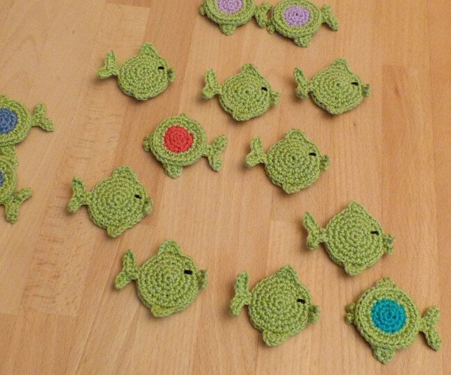 Crochet pattern fish memory game