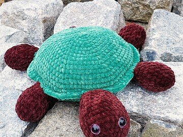 Häkelanleitung für die flauschige Schildkröte Coco