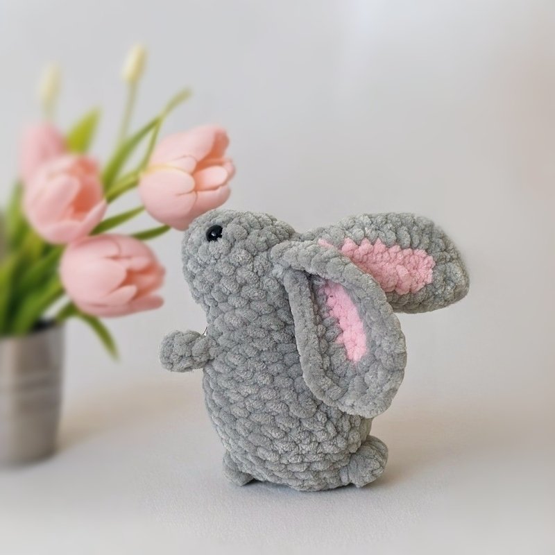 Plush Easter bunny. Low sew. Crochet pattern - Image 3