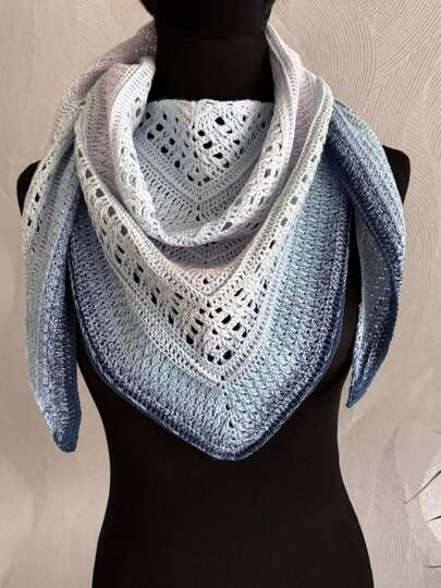 Häkelanleitung weites Dreieckstuch Asgell