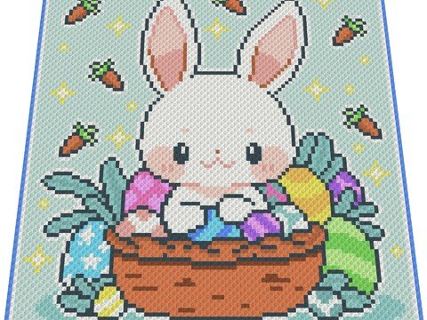 Häkelmuster * EASTER BUNNY * Grafik für C2C Decke