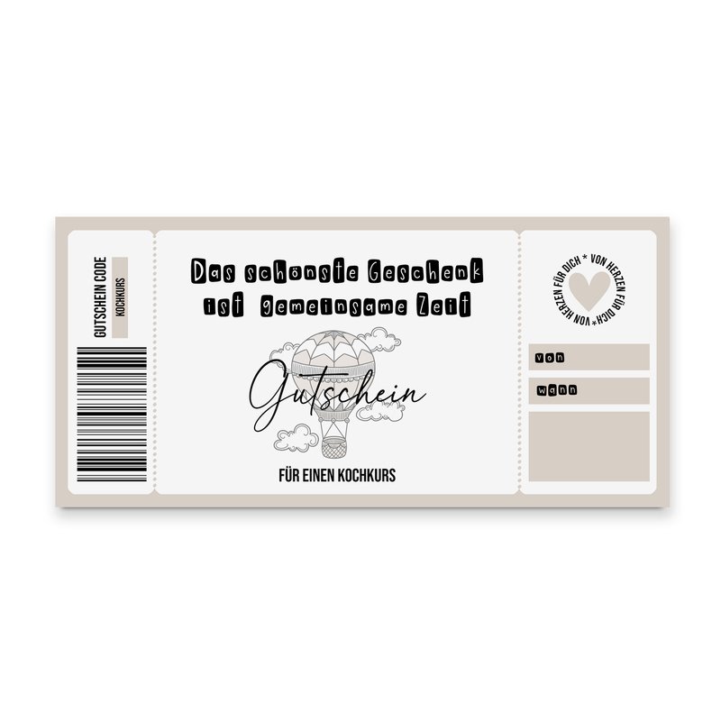 Gutschein zum Ausdrucken BALLONFAHRT digitale Datei Gutschein DOWNLOAD - Bild 3