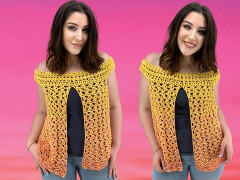 Häkelanleitung "1-BOBBEL-TUNIKA ZITRONENLADY"