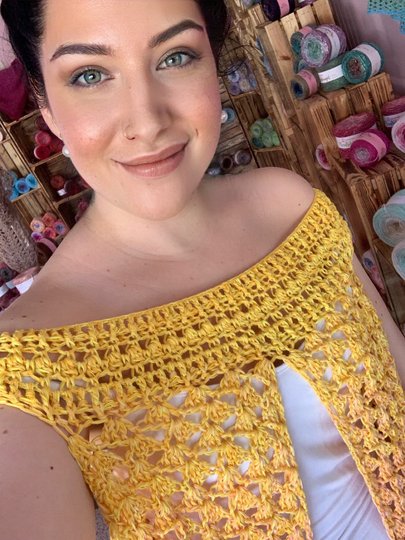 Häkelanleitung "1-BOBBEL-TUNIKA ZITRONENLADY"