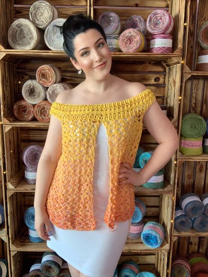 Häkelanleitung "1-BOBBEL-TUNIKA ZITRONENLADY"
