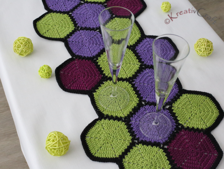 Tischband Zauberecken – Häkelanleitung – viele Varianten möglich
