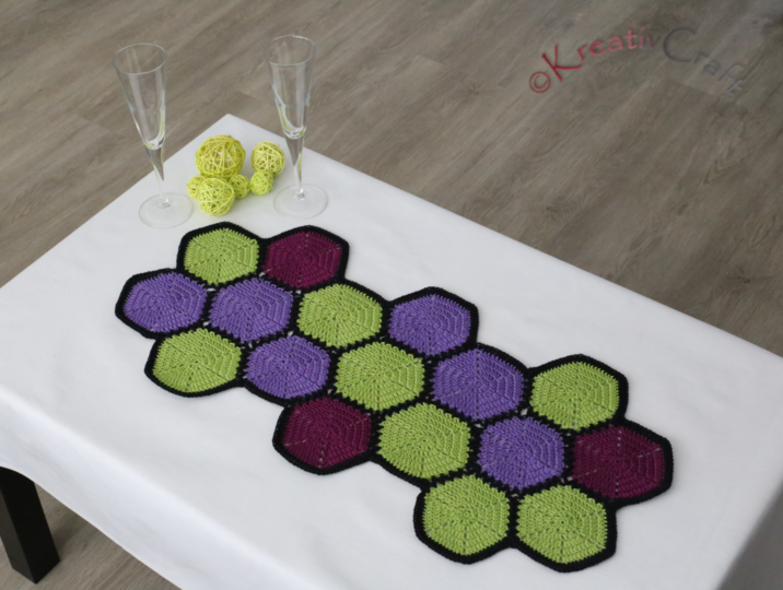 Tischband Zauberecken – Häkelanleitung – viele Varianten möglich