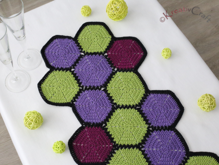 Tischband Zauberecken – Häkelanleitung – viele Varianten möglich