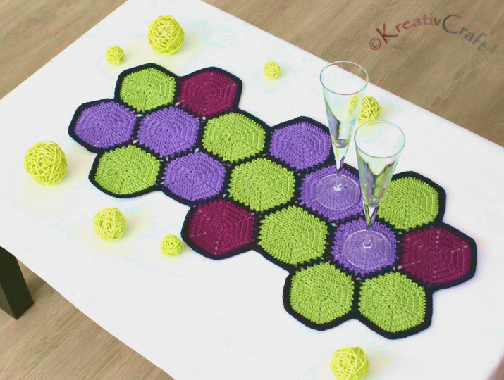 Tischband Zauberecken – Häkelanleitung – viele Varianten möglich