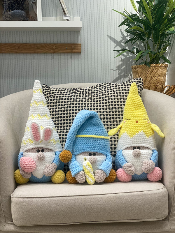 Crochet Gnome pattern set of 3, PDF crochet pattern, plush Gnomes,DIY Gnome - Image 8