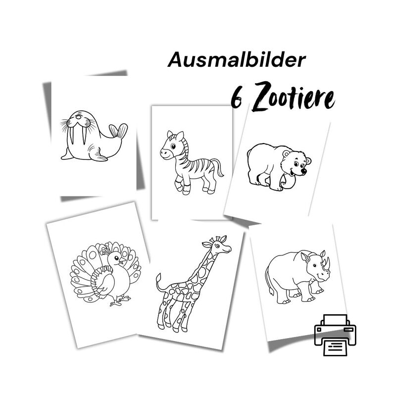 Malvorlagen Zootiere Malvorlagen für Kinder Tiere Kindergeburtstag Ausmalhe