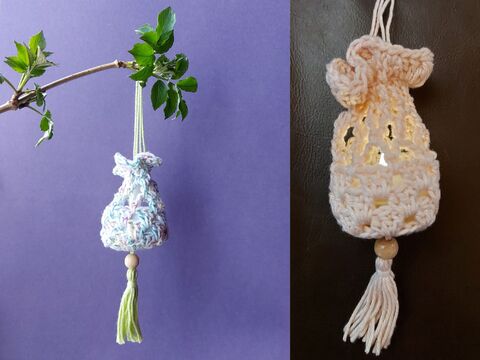 Häkelanleitung Mini-Lampion Blüte