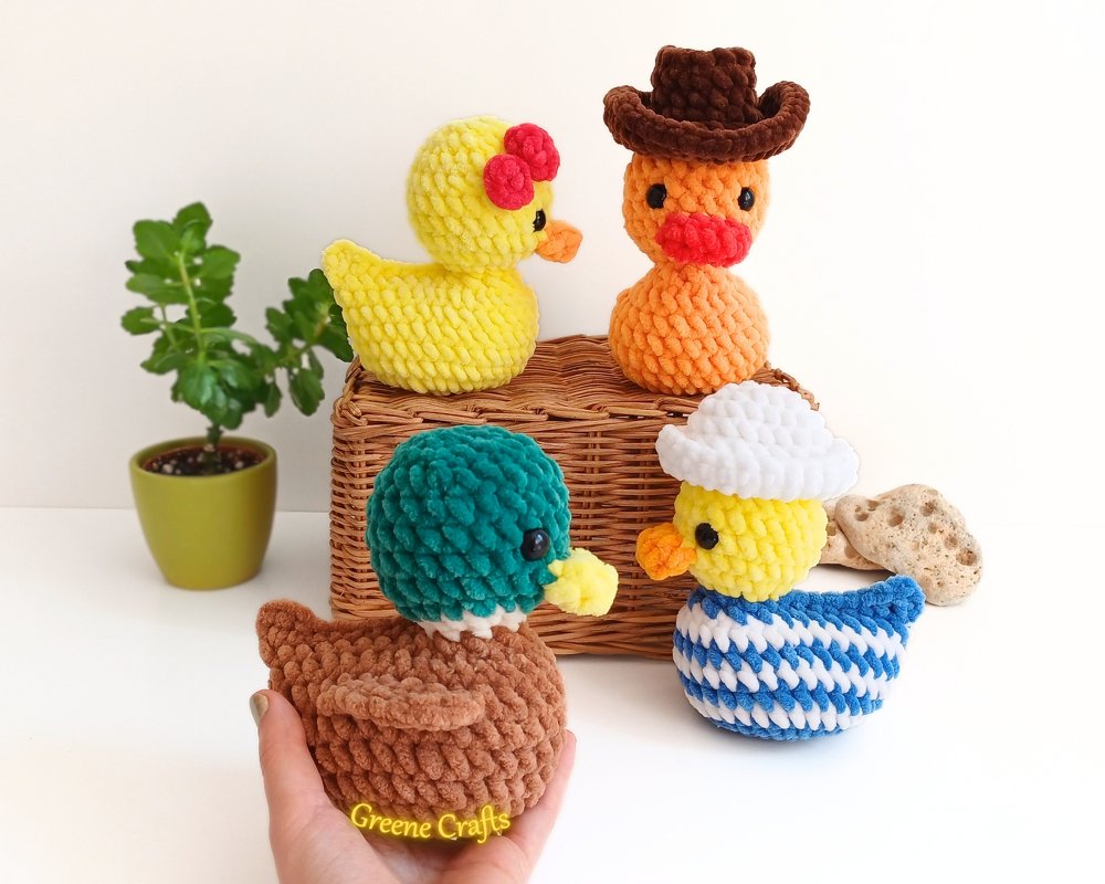No Sew Rubber Duck - Crochet Pattern for Beginners