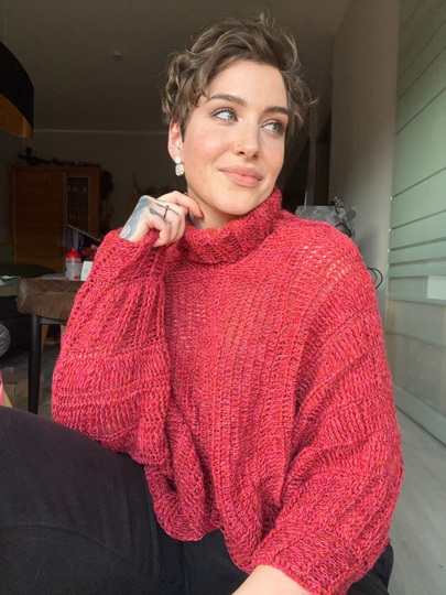 Häkelanleitung Rollkragenpulli "FOXY GIRL"