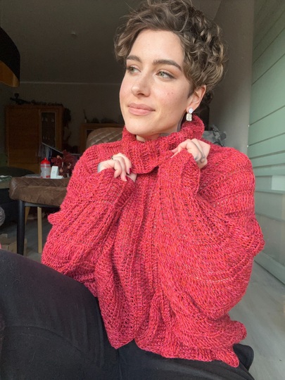 Häkelanleitung Rollkragenpulli "FOXY GIRL"