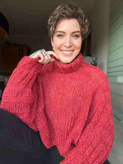 Häkelanleitung Rollkragenpulli "FOXY GIRL"