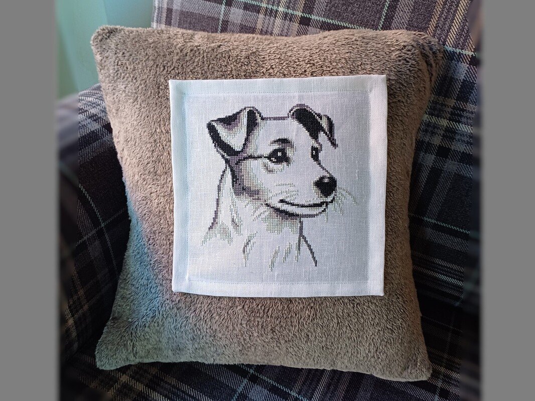 Kreuzstichvorlage Jack Russel Terrier Benji, Stickmuster als PDF/ PNG