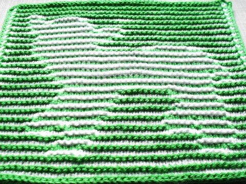 Lamm in Schattenstricktechnik mit dem besonderen Rand