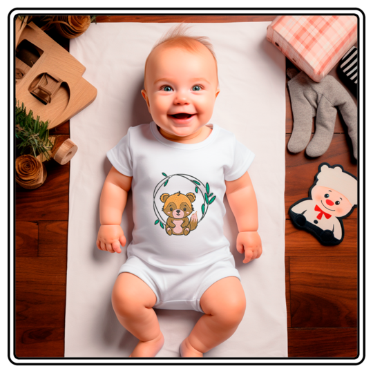 Waschbär IM Rahmen Stickdatei