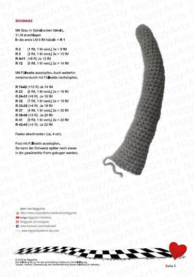 junge Katze (fast) ohne Zusammennähen - Häkelanleitung von NiggyArts