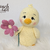 Küken Emma mit Blume - Häkelanleitung Anfänger Deutsch