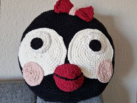 248 Häkelanleitung Kissen Tierkissen Pinguin
