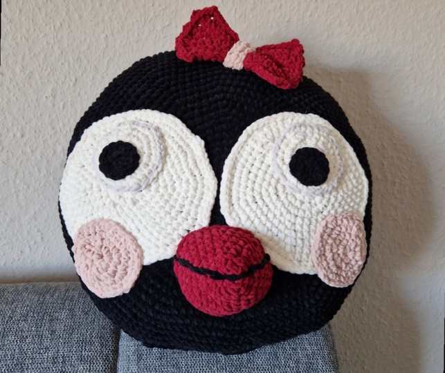 248 Häkelanleitung Kissen Tierkissen Pinguin