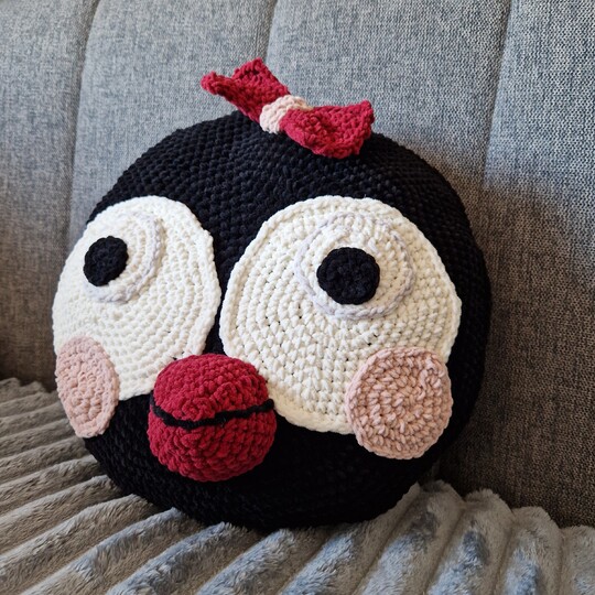 248 Häkelanleitung Kissen Tierkissen Pinguin