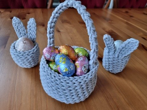 „Frohe Ostern“ Osterkörbchen häkeln PDF-Anleitung