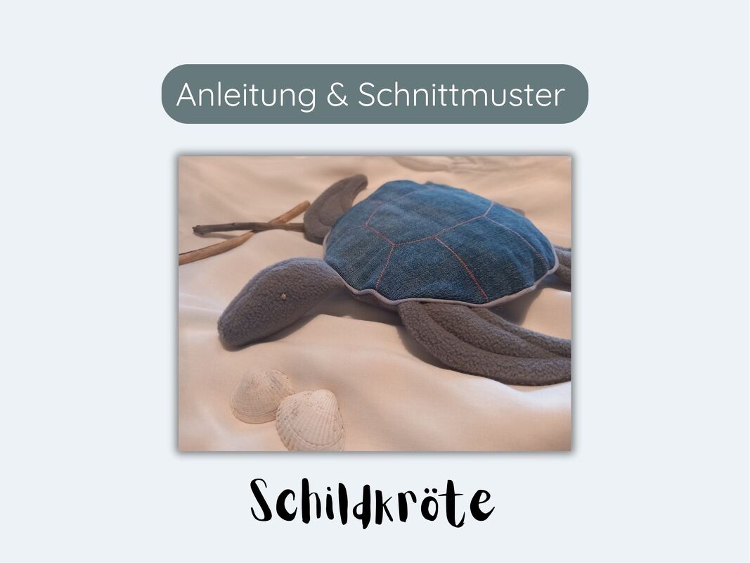 Schildkröte als Kuscheltier/Wärmekissen nähen - Anleitung &amp; Schnittmuster
